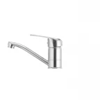 Смеситель для умывальника Cron Magic 004 (излив 15 см) (черная ручка) (CR0107)