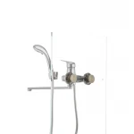 Смеситель для ванны Cron Magic 006 (черная ручка) (CR0114)