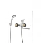 Смеситель для ванны Cron Magic 006 (черная ручка) (CR0114)