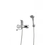 Смеситель для ванны Cron Magic 006 (черная ручка) (CR0114)