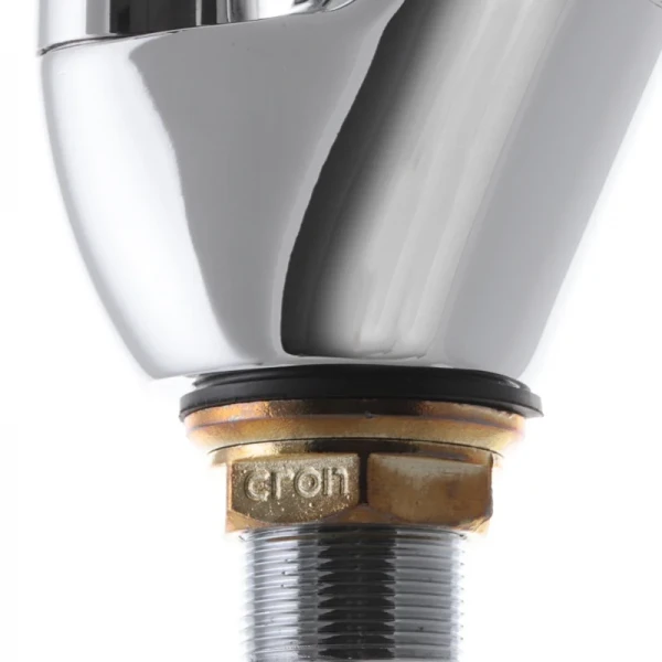 Одноважільний змішувач для кухні CRON Magic 777 хром із синьою ручкою, високий поворотний вилив (CR0116)