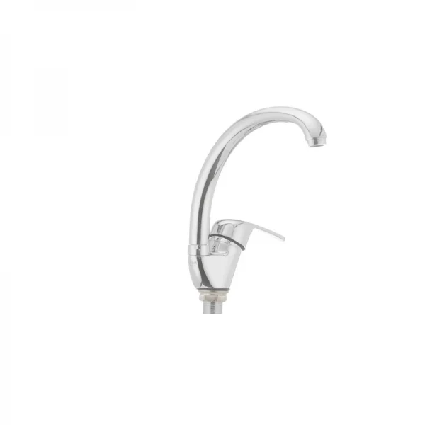 Змішувач для кухні Cron Magic 777 одноважільний з високим поворотним виливом хром/червоний CR0117 (CR0117)