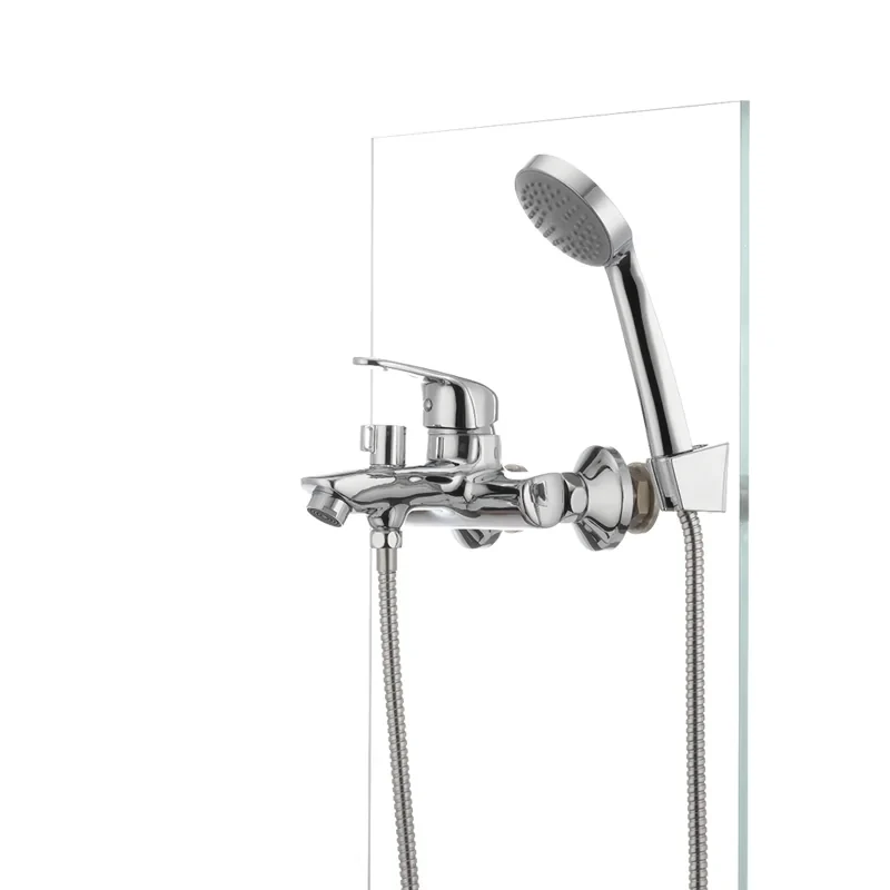 Смеситель для ванны Cron Magic 009 (черная ручка) (CR0124)