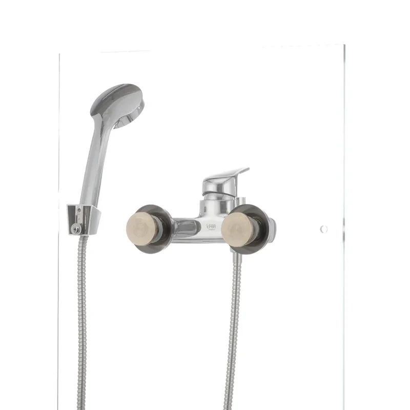 Смеситель для ванны Cron Magic 009 (черная ручка) (CR0124)