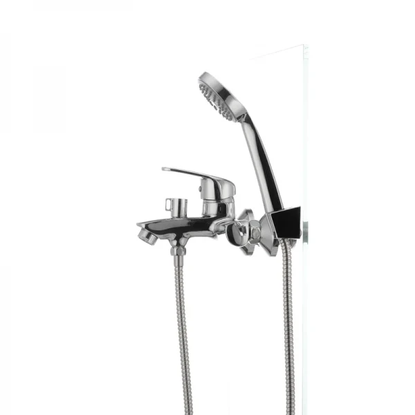 Смеситель для ванны Cron Magic 009 (черная ручка) (CR0124)