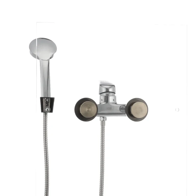 Смеситель для ванны Cron Magic 009 (черная ручка) (CR0124)