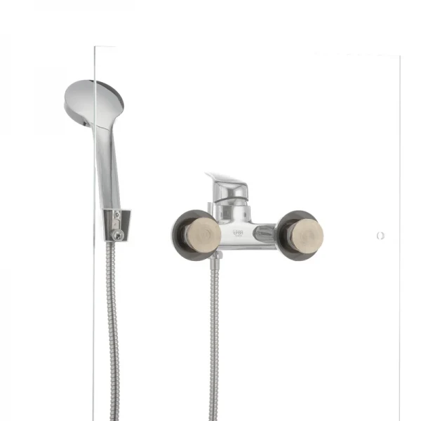 Смеситель для ванны Cron Magic 009 (черная ручка) (CR0124)