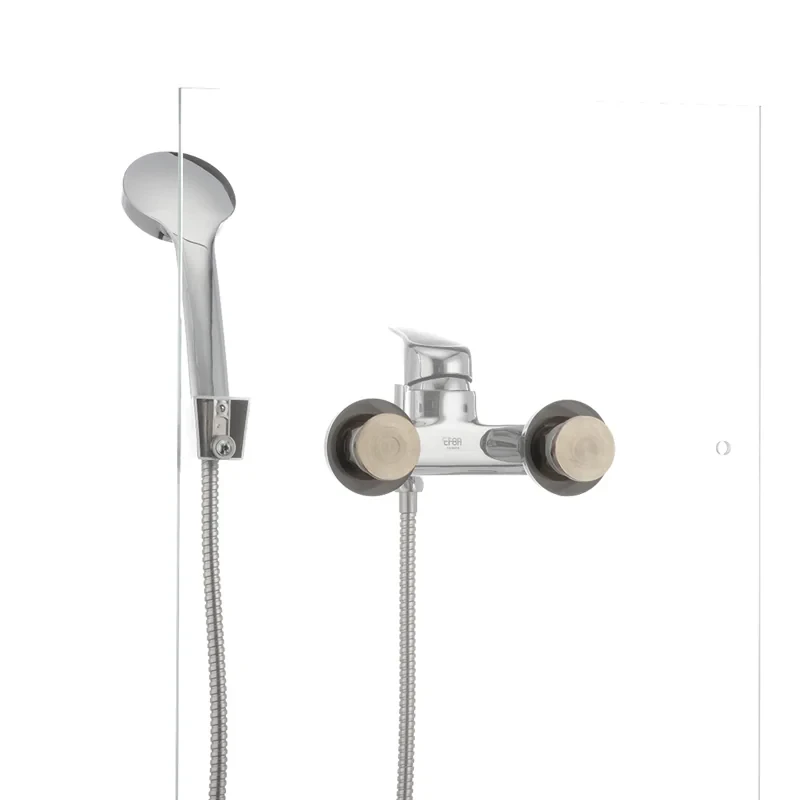 Смеситель для ванны Cron Magic 009 (черная ручка) (CR0124)