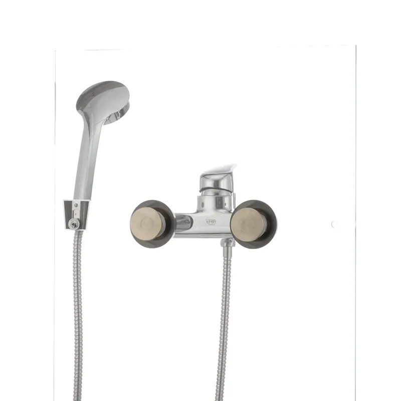 Смеситель для ванны Cron Magic 009 (черная ручка) (CR0124)