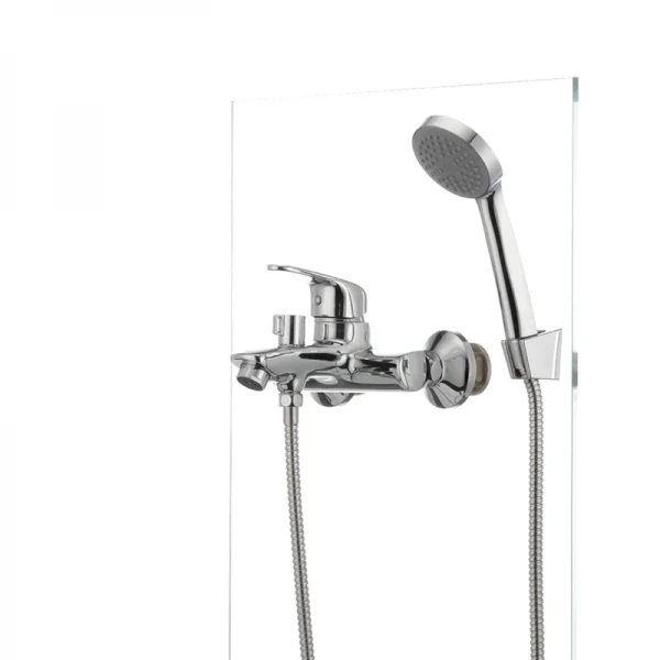 Смеситель для ванны Cron Magic 009 (черная ручка) (CR0124)