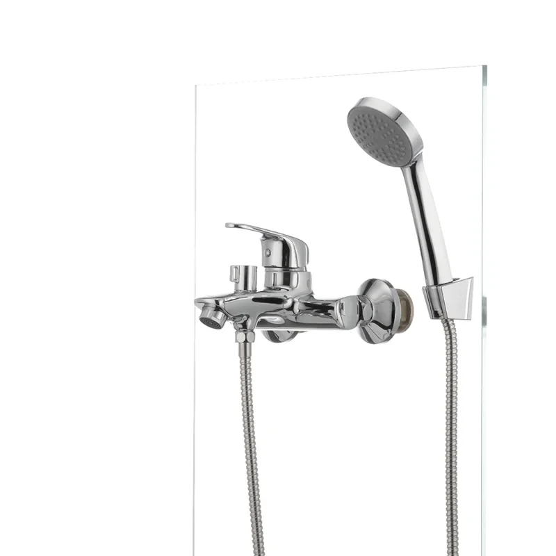 Смеситель для ванны Cron Magic 009 (черная ручка) (CR0124)