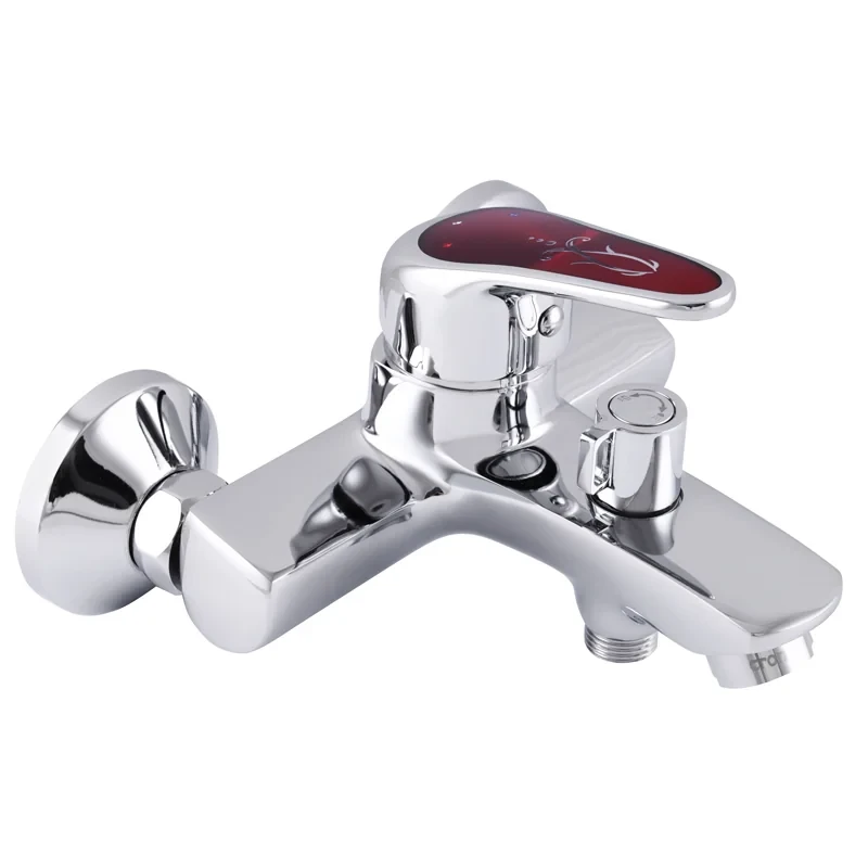 Смеситель для ванны Cron Magic 009 (красная ручка) (CR0126)