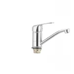 Смеситель для умывальника Cron Magic 555 (излив 15 см) (черная ручка) (CR0131)