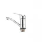 Смеситель для умывальника Cron Magic 555 (излив 15 см) (черная ручка) (CR0131)