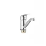 Смеситель для умывальника Cron Magic 555 (излив 15 см) (черная ручка) (CR0131)