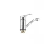 Смеситель для умывальника Cron Magic 555 (излив 15 см) (черная ручка) (CR0131)