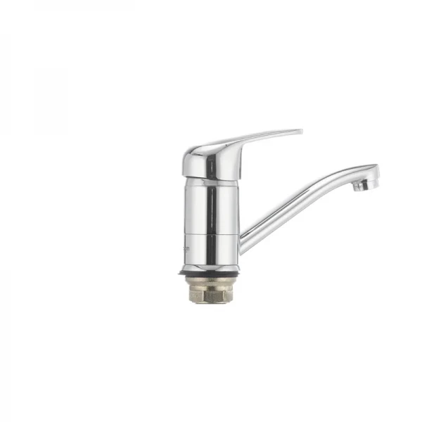 Смеситель для умывальника Cron Magic 555 (излив 15 см) (черная ручка) (CR0131)