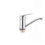 Смеситель для умывальника Cron Magic 555 (излив 15 см) (черная ручка) (CR0131)