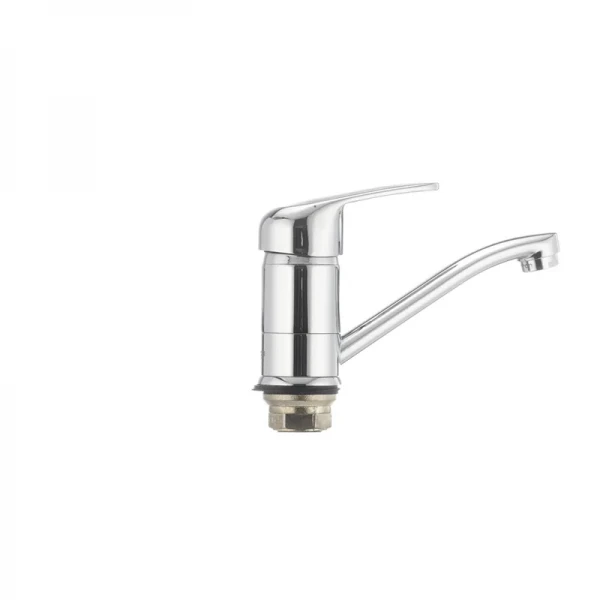 Смеситель для умывальника Cron Magic 555 (излив 15 см) (черная ручка) (CR0131)