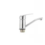 Смеситель для умывальника Cron Magic 555 (излив 15 см) (черная ручка) (CR0131)