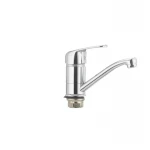 Смеситель для умывальника Cron Magic 555 (излив 15 см) (черная ручка) (CR0131)