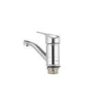 Смеситель для умывальника Cron Magic 555 (излив 15 см) (черная ручка) (CR0131)