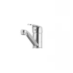 Змішувач для умивальника Cron Magic 004 (вилив 15 см) (синя ручка) (CR0150)