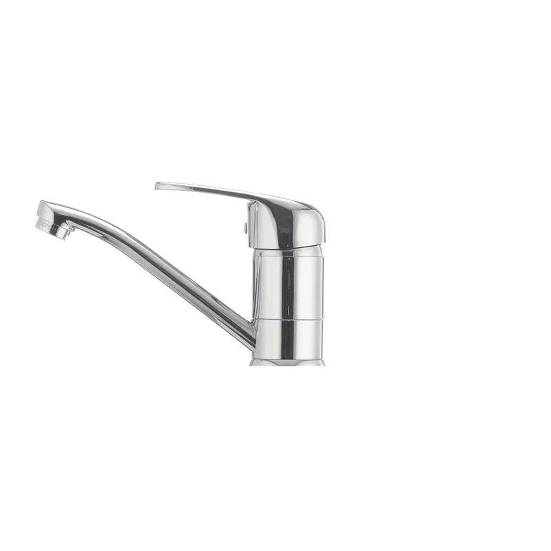 Смеситель для умывальника Cron Magic 004 (излив 15 см) (красная ручка) (CR0151)