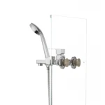 Змішувач для ванни Cron Kubus 009 хромований одноважільний з коротким литим виливом та душовим набором (CR0205)