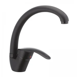 Смеситель для кухни CRON Mars 777 черный матовый с поворотным изливом CR0785 (CR0785)