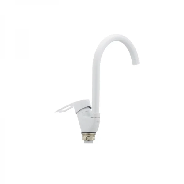 Смеситель для кухни Cron Hansberg 777-G белый (CR0792)