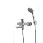 Змішувач для ванни Cron ENZO 009 хромований одноважільний з поворотним виливом та душем (CR0818)