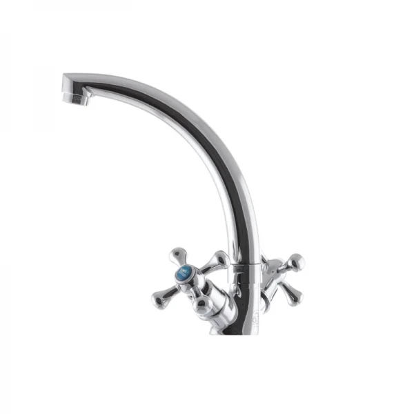 Смеситель для умывальника EUROPRODUCT EP0052 Smes 272 высокий двухвентильный латунный, хром (EP0052)