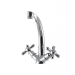 Смеситель для кухни EUROPRODUCT Dominox 272 латунный хромированный двухвентильный с высоким поворотным изливом (EP0088)