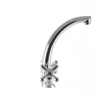 Смеситель для кухни EUROPRODUCT Dominox 272 латунный хромированный двухвентильный с высоким поворотным изливом (EP0088)