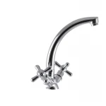 Смеситель для кухни EUROPRODUCT Dominox 272 латунный хромированный двухвентильный с высоким поворотным изливом (EP0088)