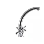 Смеситель для кухни EUROPRODUCT Dominox 272 латунный хромированный двухвентильный с высоким поворотным изливом (EP0088)