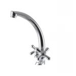 Смеситель для кухни EUROPRODUCT Dominox 272 латунный хромированный двухвентильный с высоким поворотным изливом (EP0088)