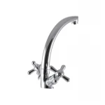 Смеситель для кухни EUROPRODUCT Dominox 272 латунный хромированный двухвентильный с высоким поворотным изливом (EP0088)