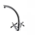 Смеситель для кухни EUROPRODUCT Dominox 272 латунный хромированный двухвентильный с высоким поворотным изливом (EP0088)