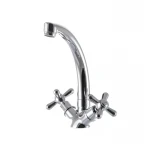 Смеситель для кухни EUROPRODUCT Dominox 272 латунный хромированный двухвентильный с высоким поворотным изливом (EP0088)