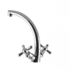 Смеситель для кухни EUROPRODUCT Dominox 272 латунный хромированный двухвентильный с высоким поворотным изливом (EP0088)