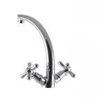 Смеситель для кухни EUROPRODUCT Dominox 272 латунный хромированный двухвентильный с высоким поворотным изливом (EP0088)
