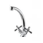 Смеситель для кухни EUROPRODUCT Dominox 272 латунный хромированный двухвентильный с высоким поворотным изливом (EP0088)
