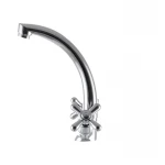 Смеситель для кухни EUROPRODUCT Dominox 272 латунный хромированный двухвентильный с высоким поворотным изливом (EP0088)