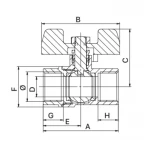 Кран шаровой Europroduct EP.121 - 3/4" FF ГГМ YELLOW, ручка "бабочка" желтая (EP2931)