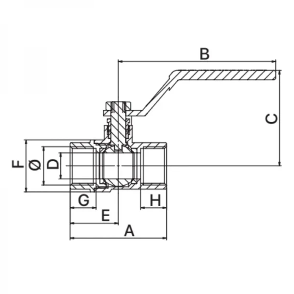 Кран шаровый 1/2" ГГР Europroduct EP.220 (EP2937)