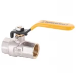 Кран шаровой Europroduct EP.221 - 1/2" FF ГГВ YELLOW, ручка "рычаг" желтая (EP2943)