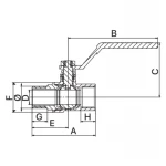 Кран шаровый 1/2" ГШР Europroduct EP.210 (EP2945)