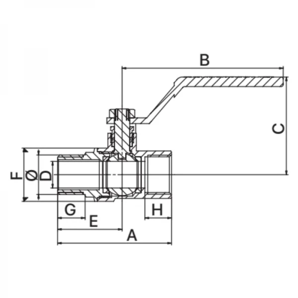 Кран шаровый 1 1/4" ГШР Europroduct EP.210 (EP2948)